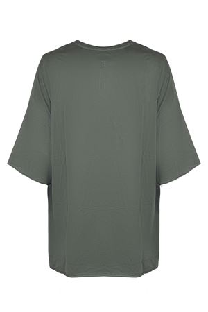 T-shirt oversize in jersey di cotone verde RICK OWENS | RU01F2279JA35